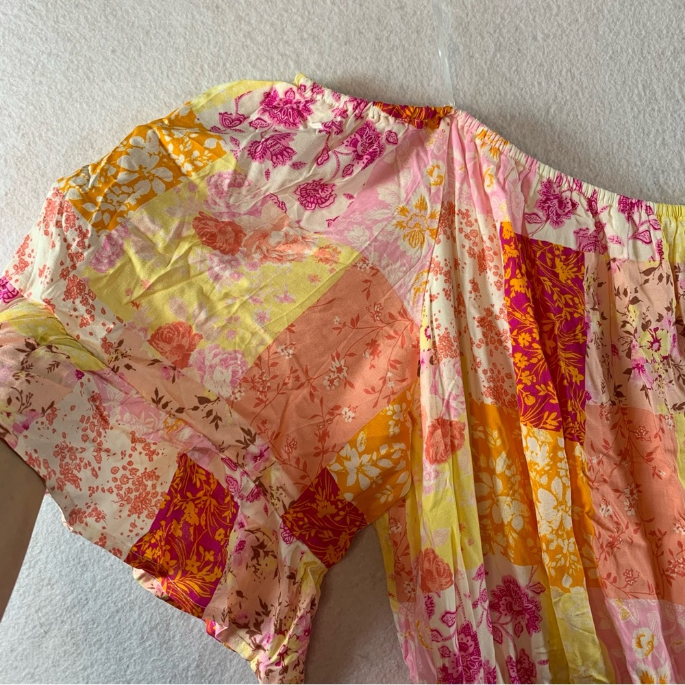 Impressions Patchwork Off Shoulder Mini Dress Sz … - image 2